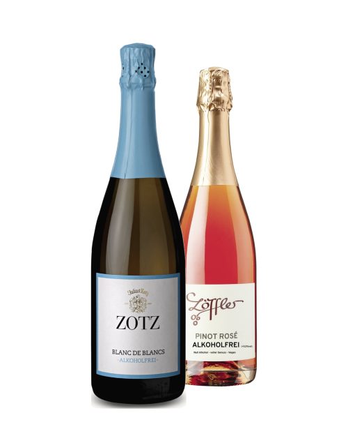 Alcoholvrije Zomer-Aanbieding, 2 Bubbels. Wit en Rosé
